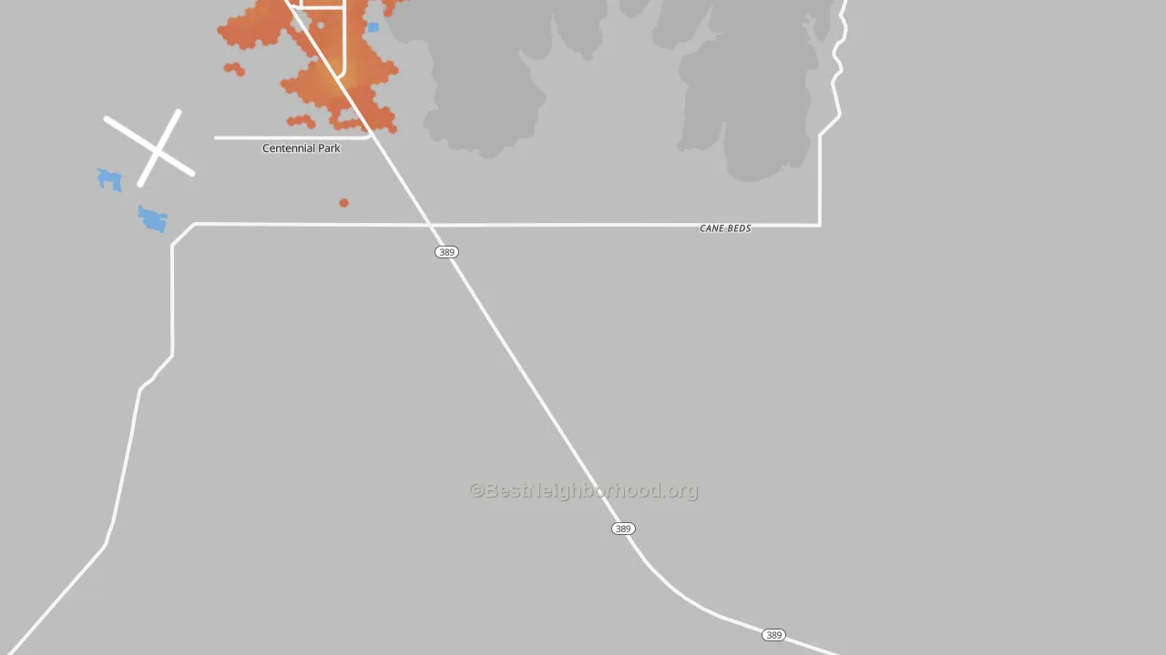 Bike Grade map of Cane Beds, AZ