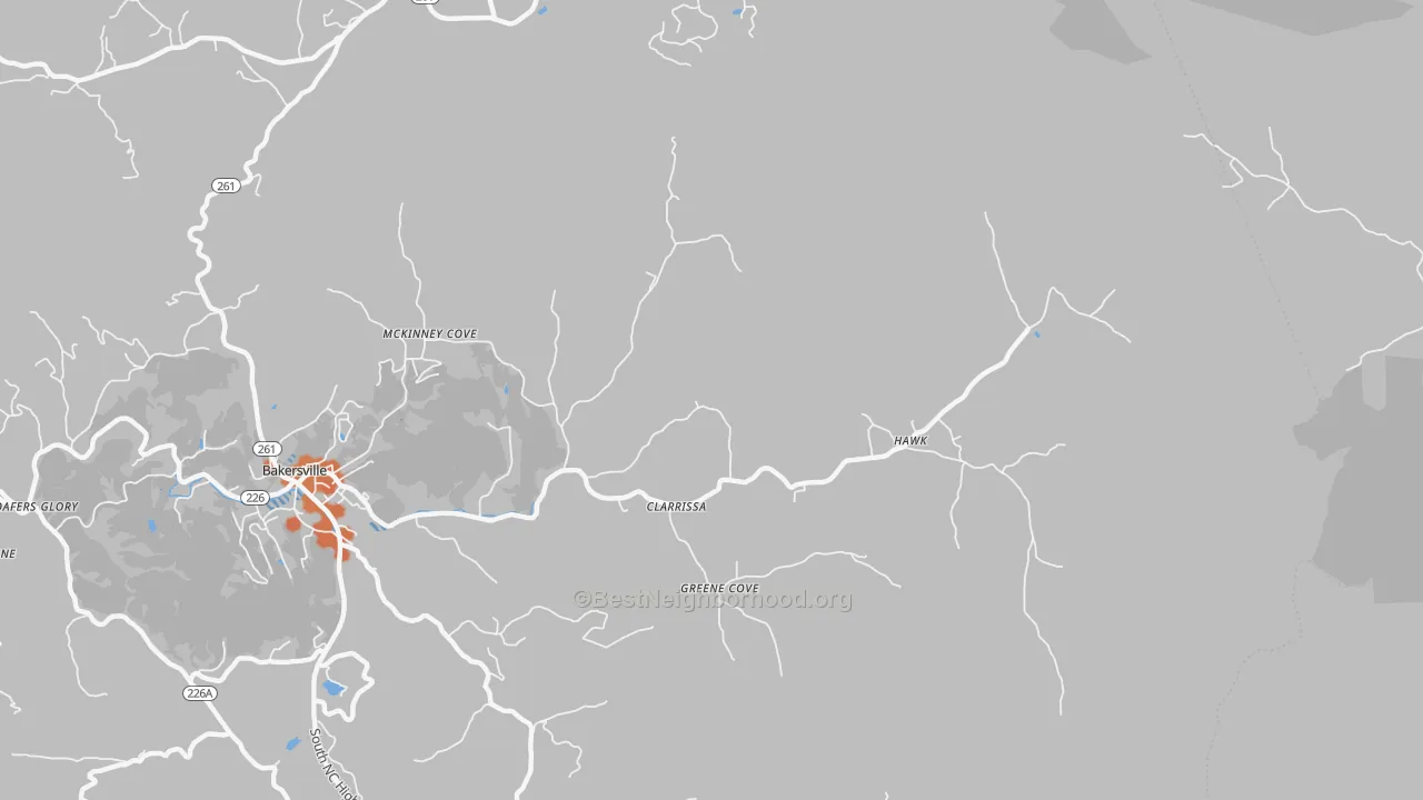 Bike Grade map of Cane Creek, NC