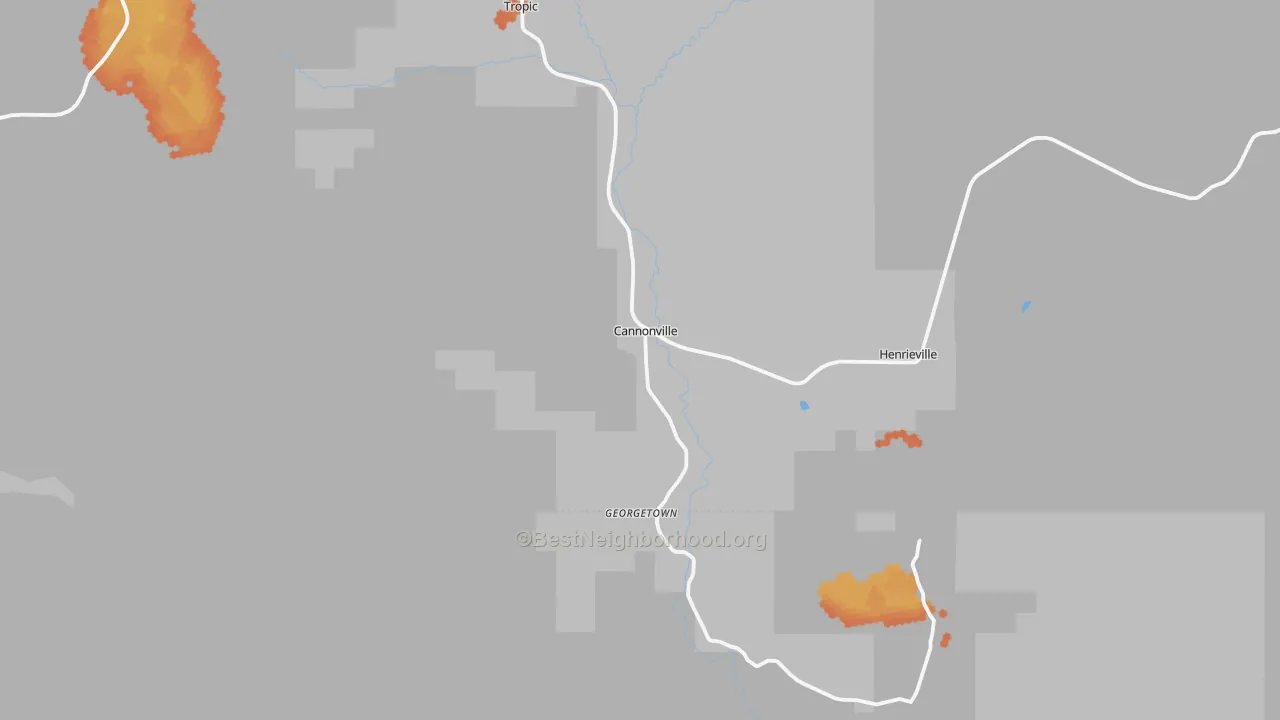 Bike Grade map of Cannonville, UT