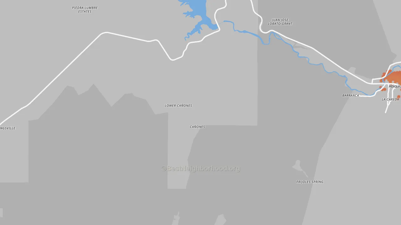 Bike Grade map of Canones, NM