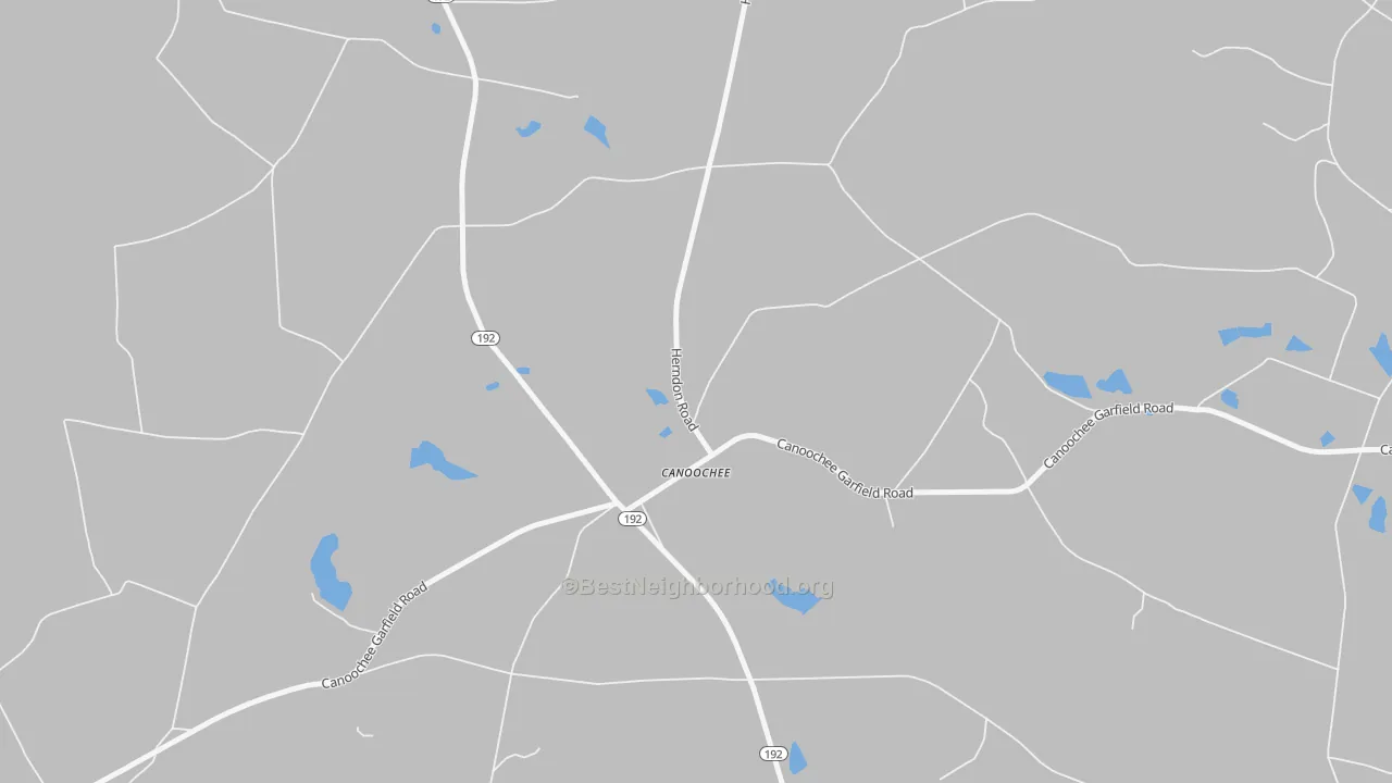 Bike Grade map of Canoochee, GA