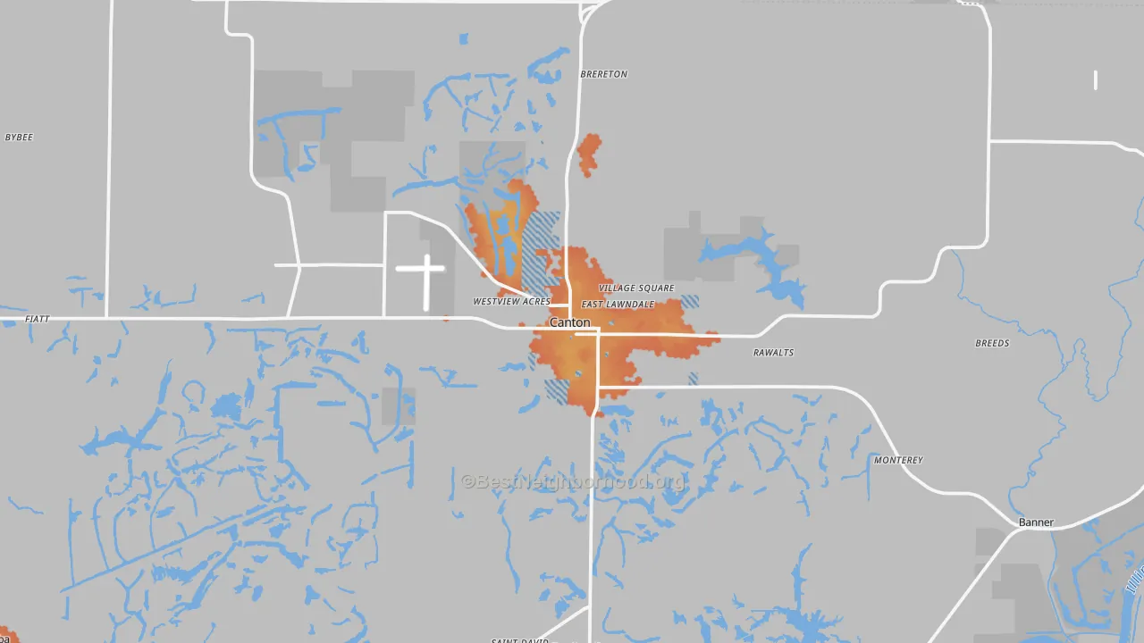 Bike Grade map of Canton, IL