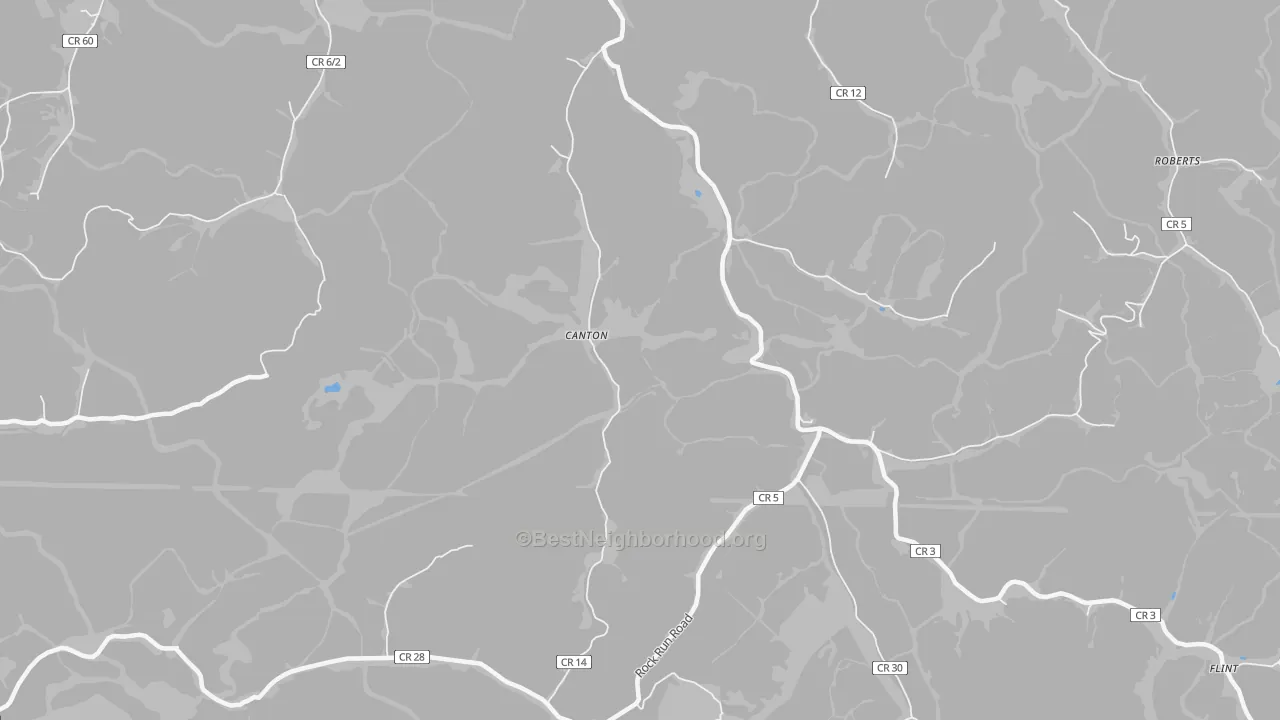 Bike Grade map of Canton, WV