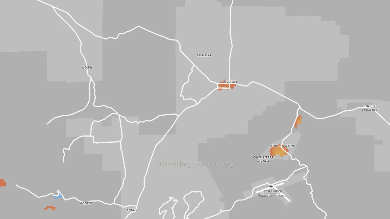 Bike Grade map of Capitan, NM
