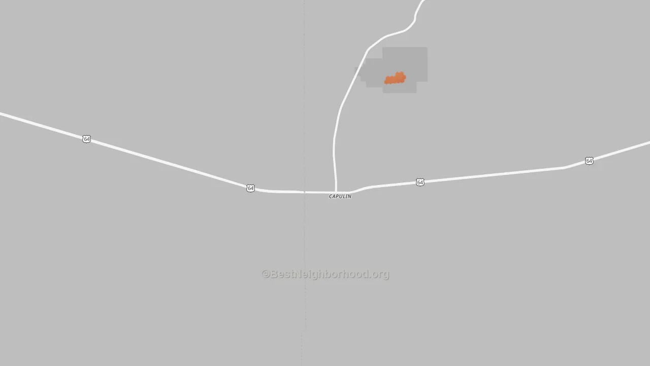 Bike Grade map of Capulin, NM