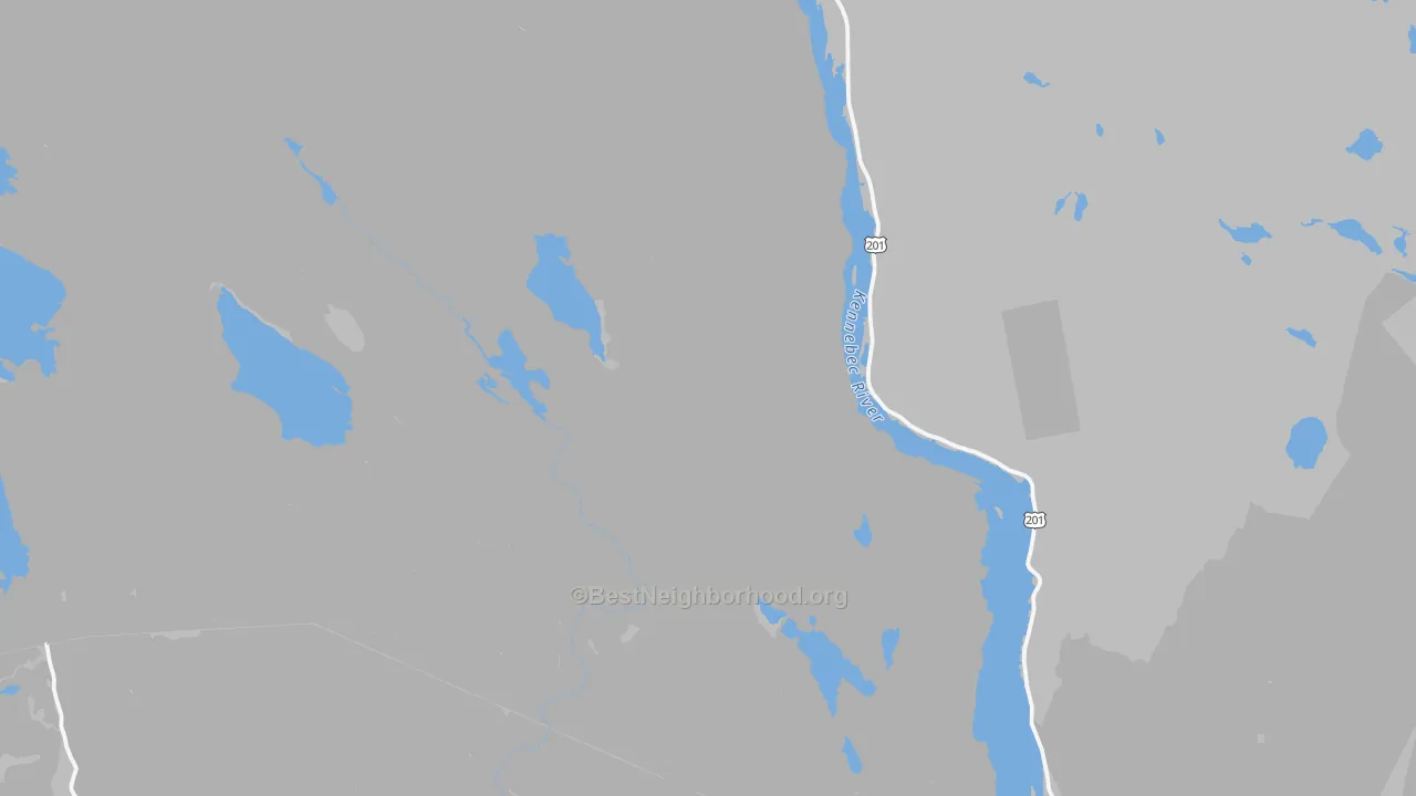 Bike Grade map of Caratunk, ME