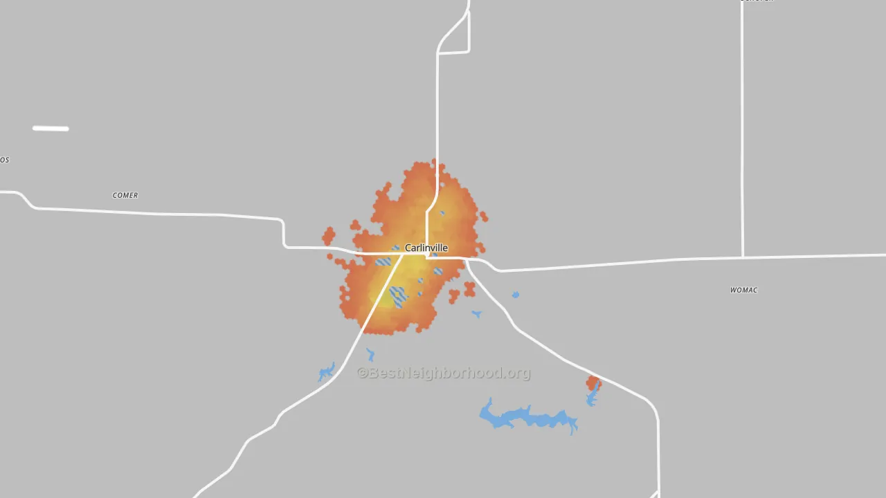 Bike Grade map of Carlinville, IL