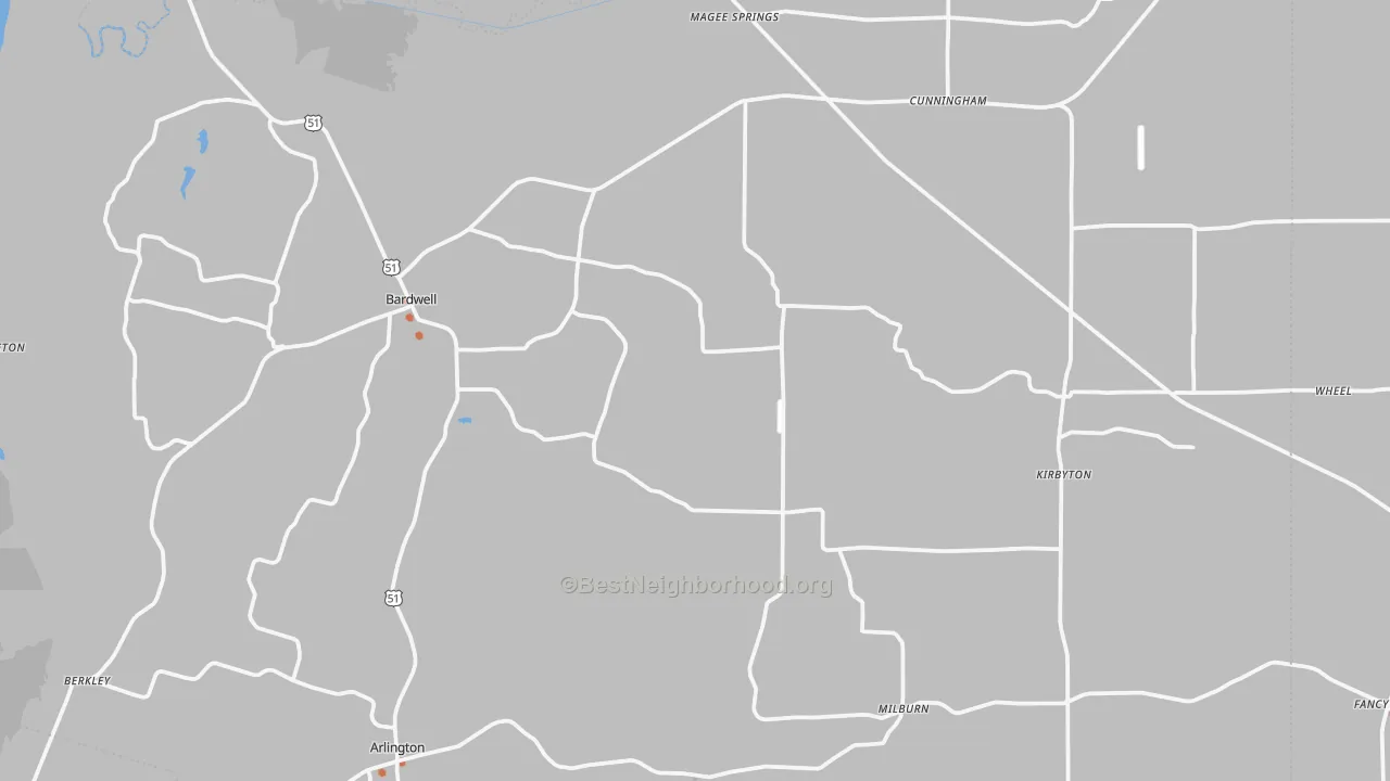 Bike Grade map of Carlisle County, KY