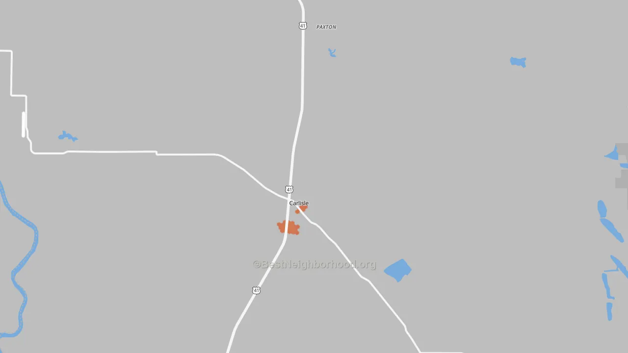 Bike Grade map of Carlisle, IN