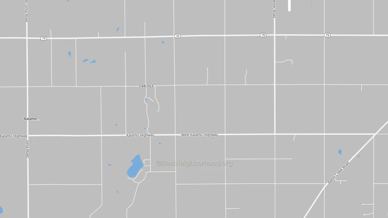 Bike Grade map of Carlisle, MI