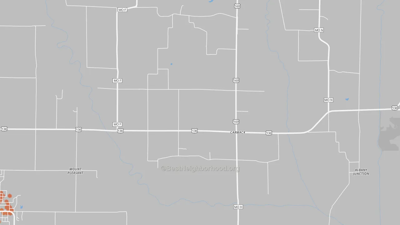 Bike Grade map of Carmack, MO