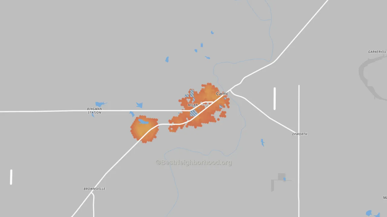 Bike Grade map of Carmi, IL