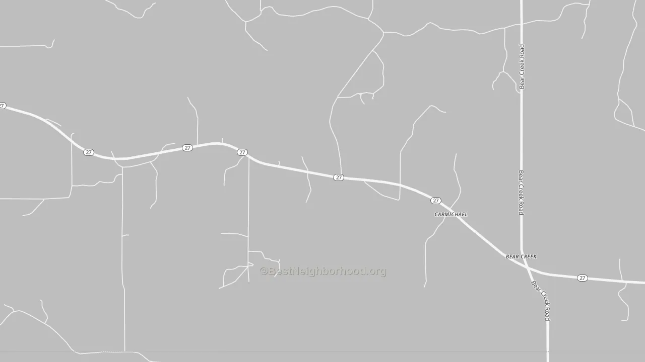 Bike Grade map of Carmichael, MS