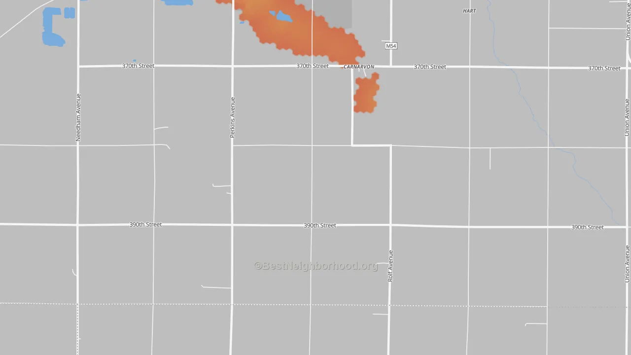 Bike Grade map of Carnarvon, IA