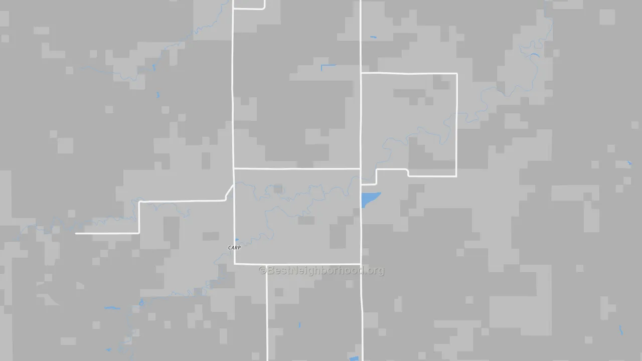 Bike Grade map of Carp, MN