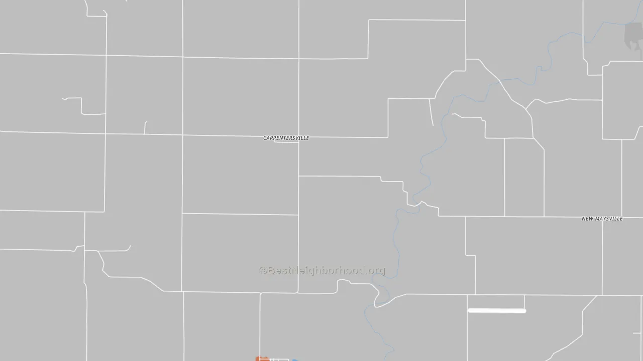 Bike Grade map of Carpentersville, IN