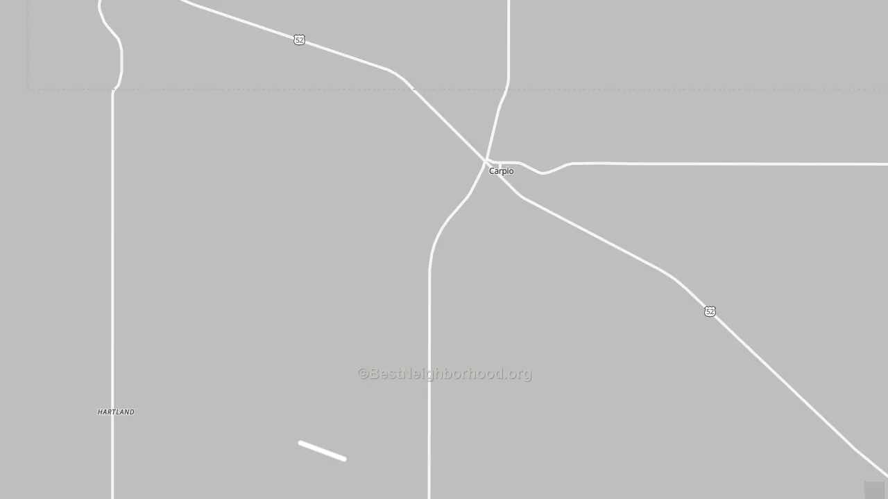 Bike Grade map of Carpio, ND