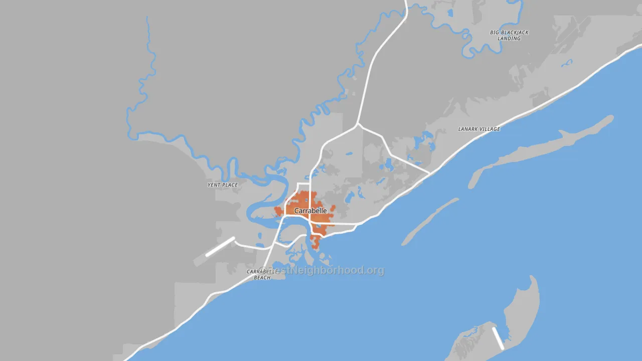 Bike Grade map of Carrabelle, FL