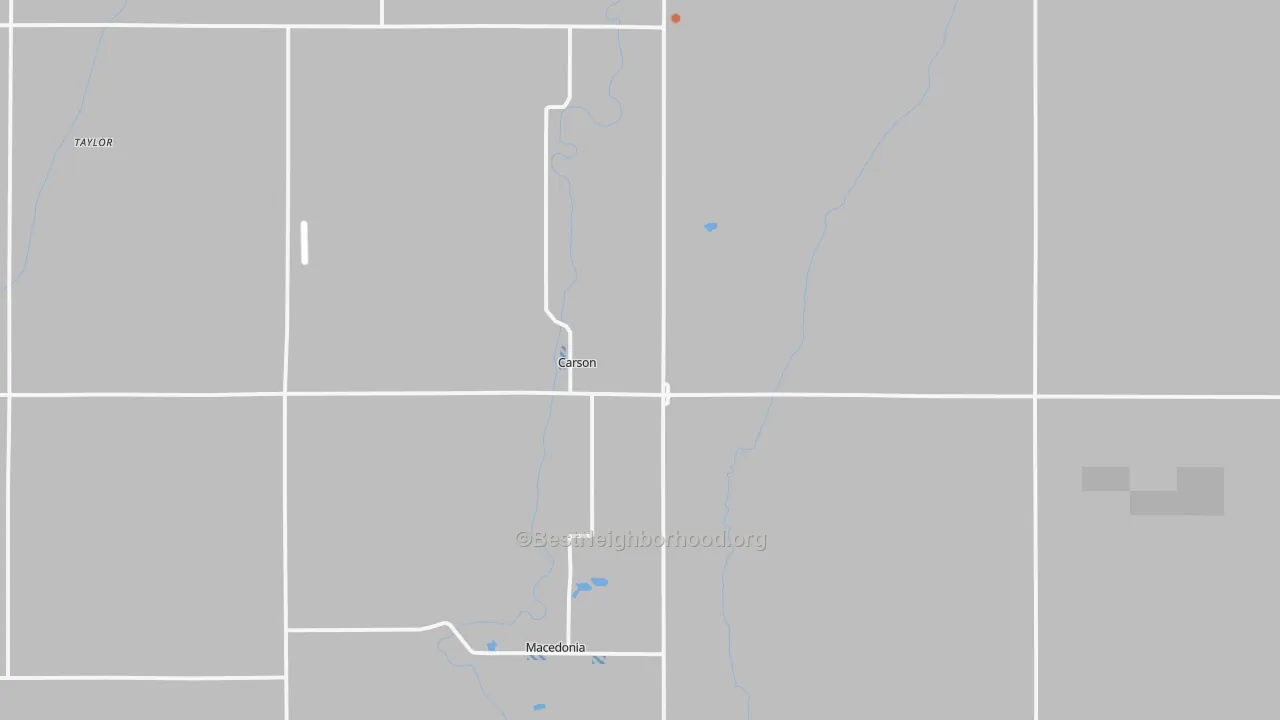 Bike Grade map of Carson, IA
