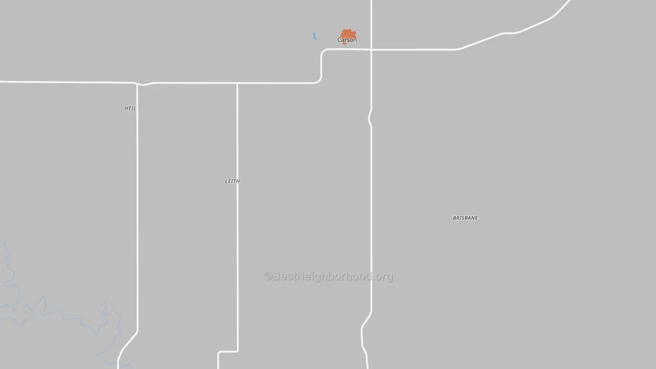 Bike Grade map of Carson, ND