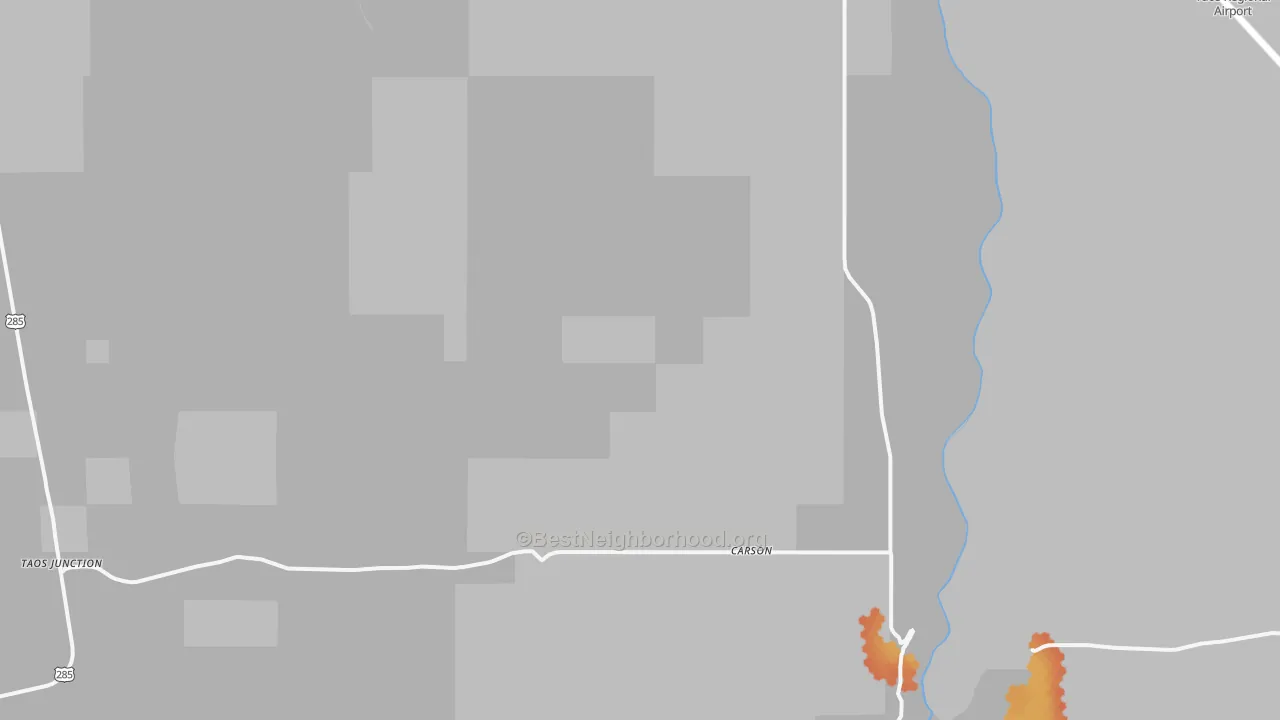 Bike Grade map of Carson, NM