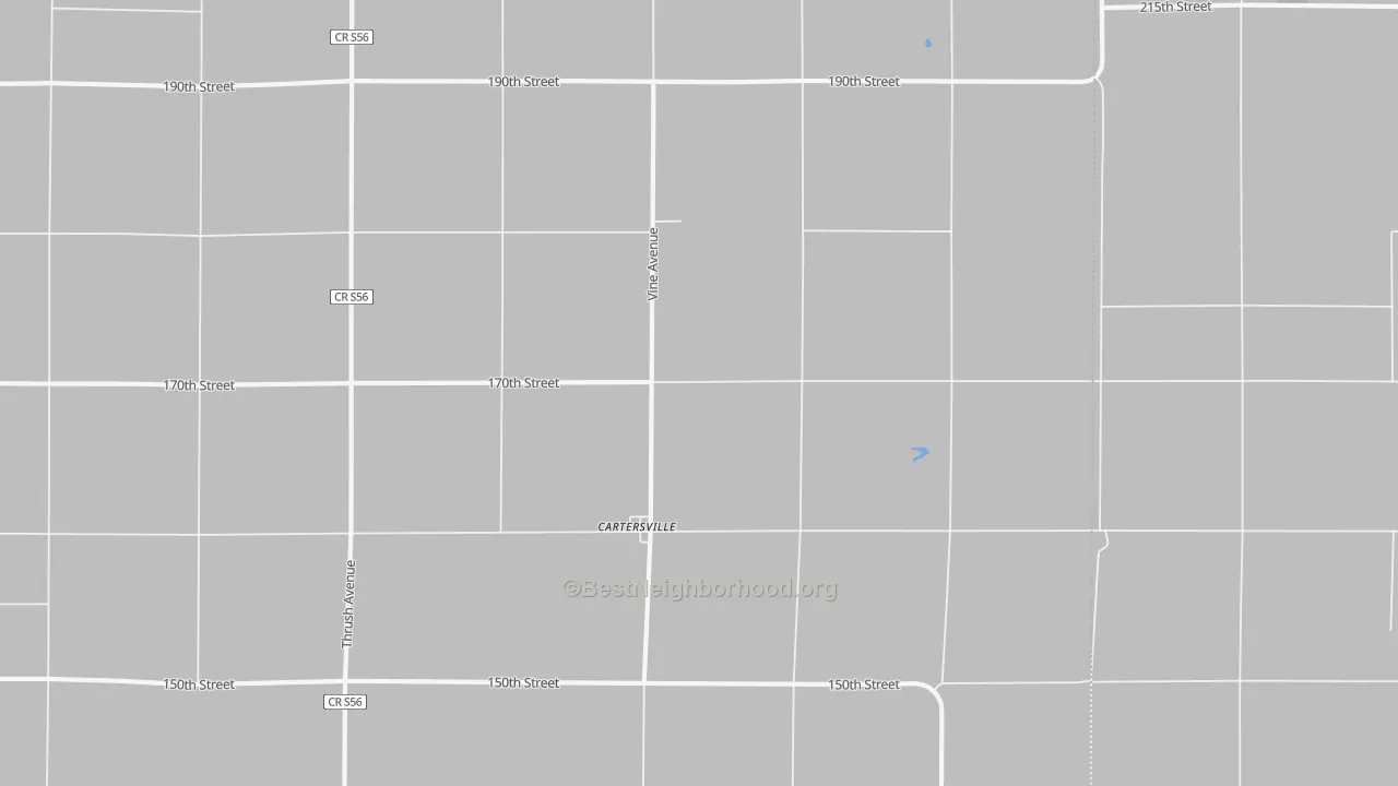 Bike Grade map of Cartersville, IA