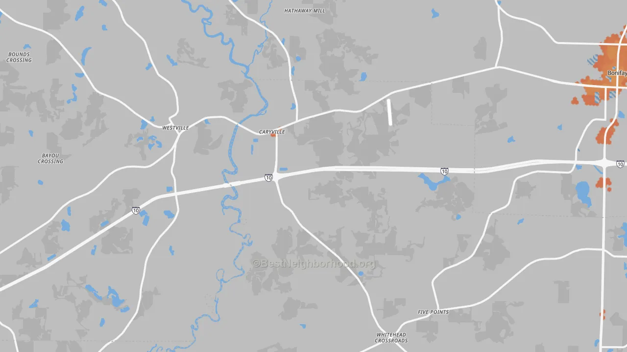 Bike Grade map of Caryville, FL
