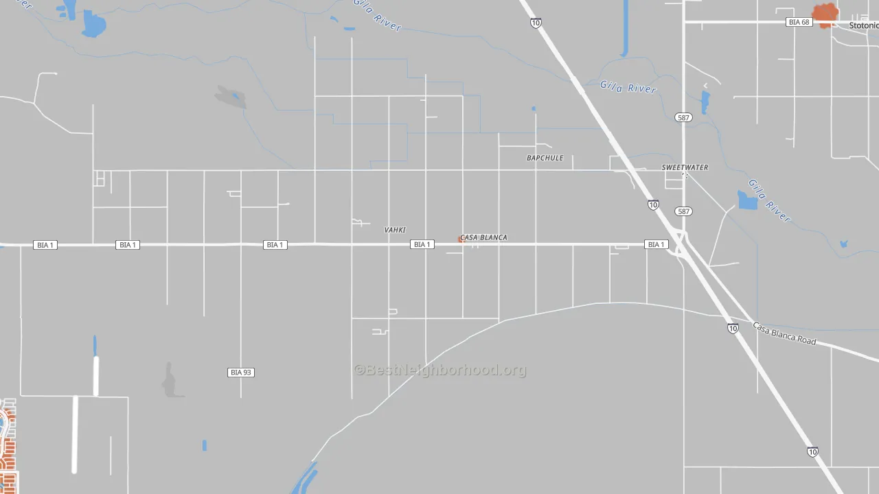 Bike Grade map of Casa Blanca, AZ