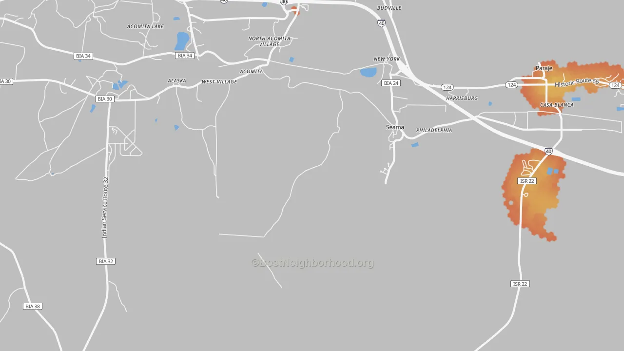 Bike Grade map of Casa Blanca, NM
