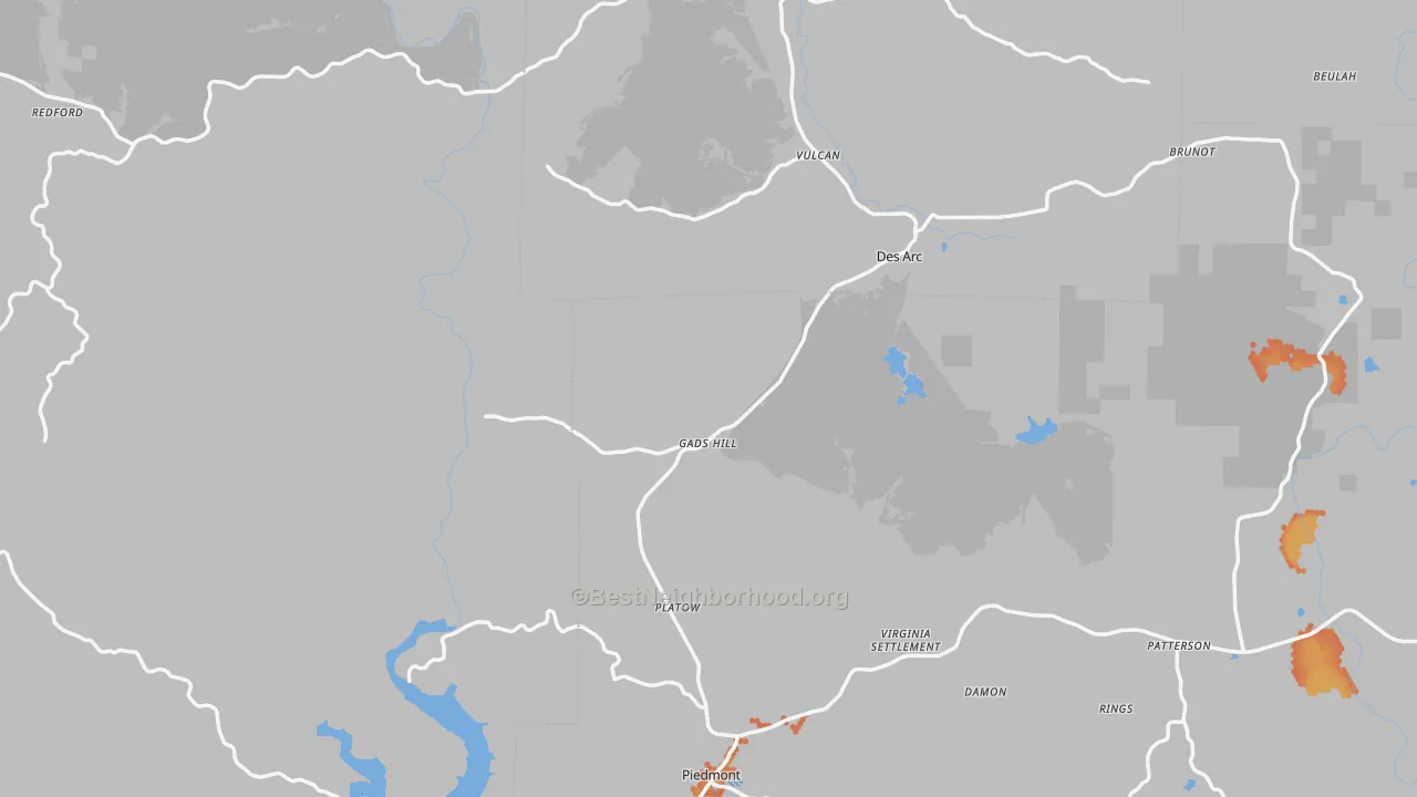 Bike Grade map of Cascade, MO