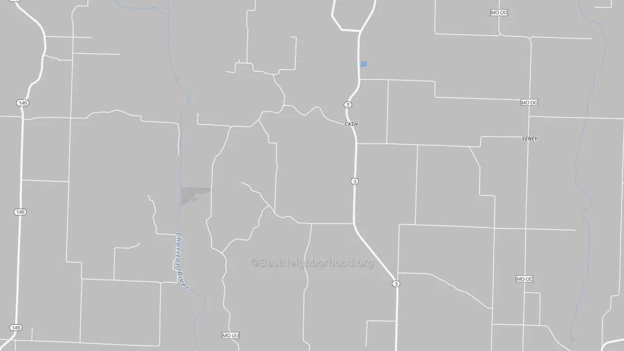 Bike Grade map of Cash, MO