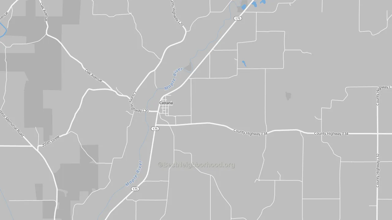 Bike Grade map of Castana, IA