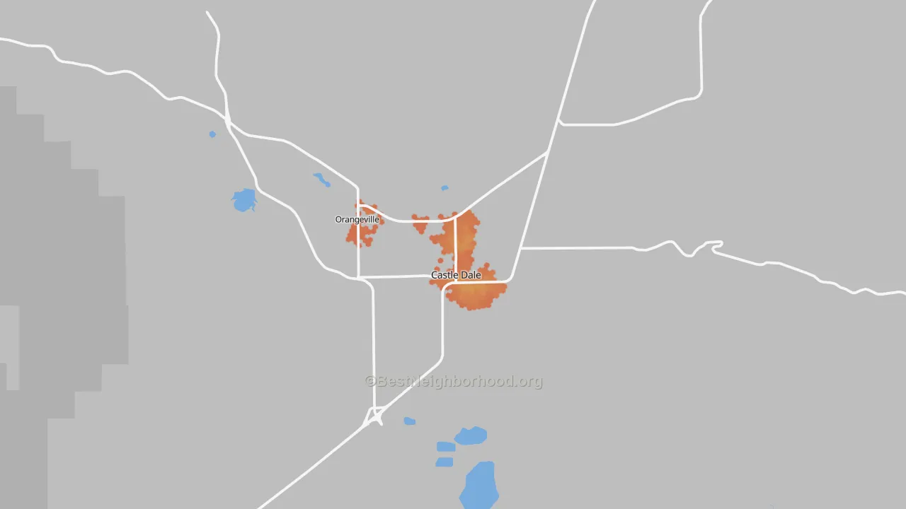 Bike Grade map of Castle Dale, UT