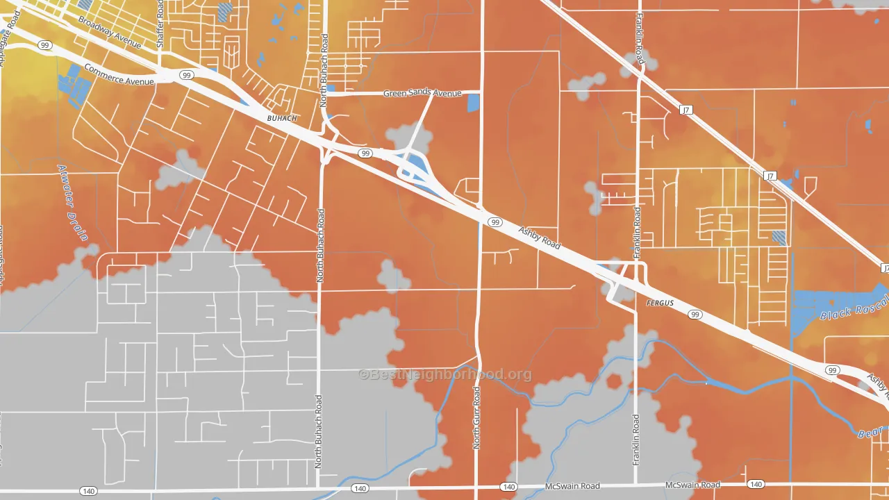 Bike Grade map of Castle Garden, CA
