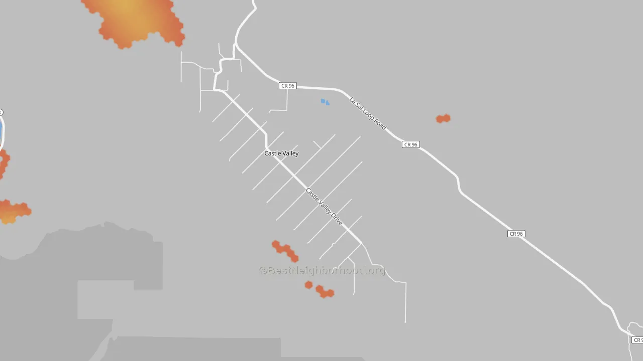 Bike Grade map of Castle Valley, UT