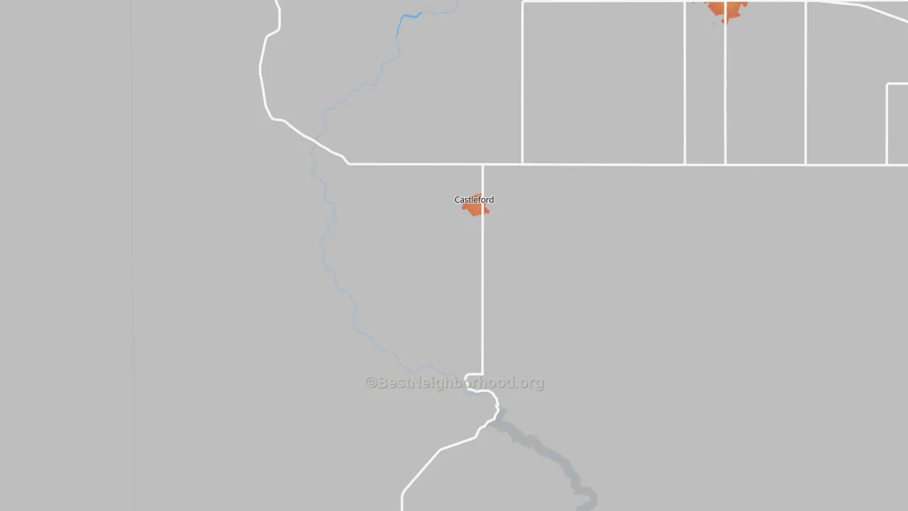Bike Grade map of Castleford, ID