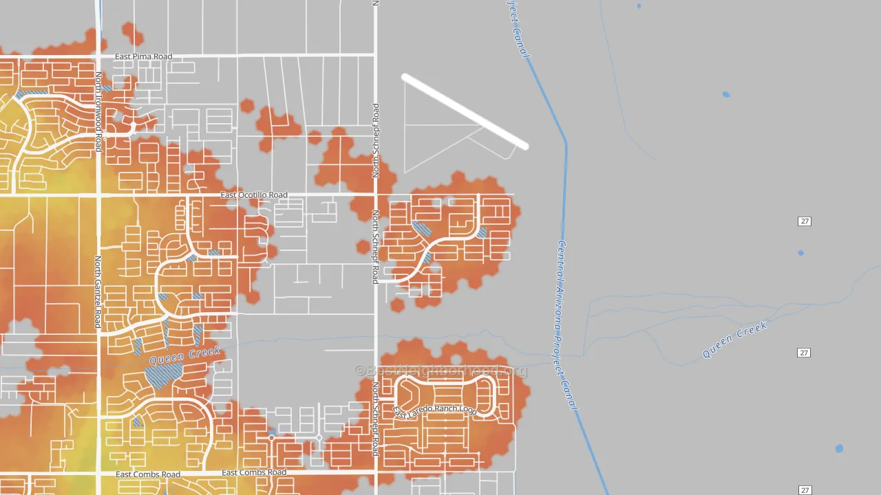 Bike Grade map of Castlegate, San Tan Valley, AZ