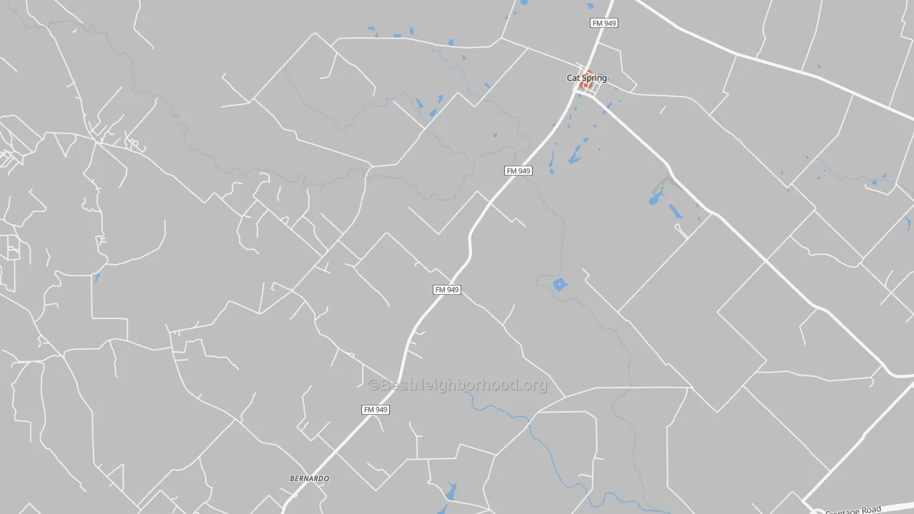 Bike Grade map of Cat Spring, TX