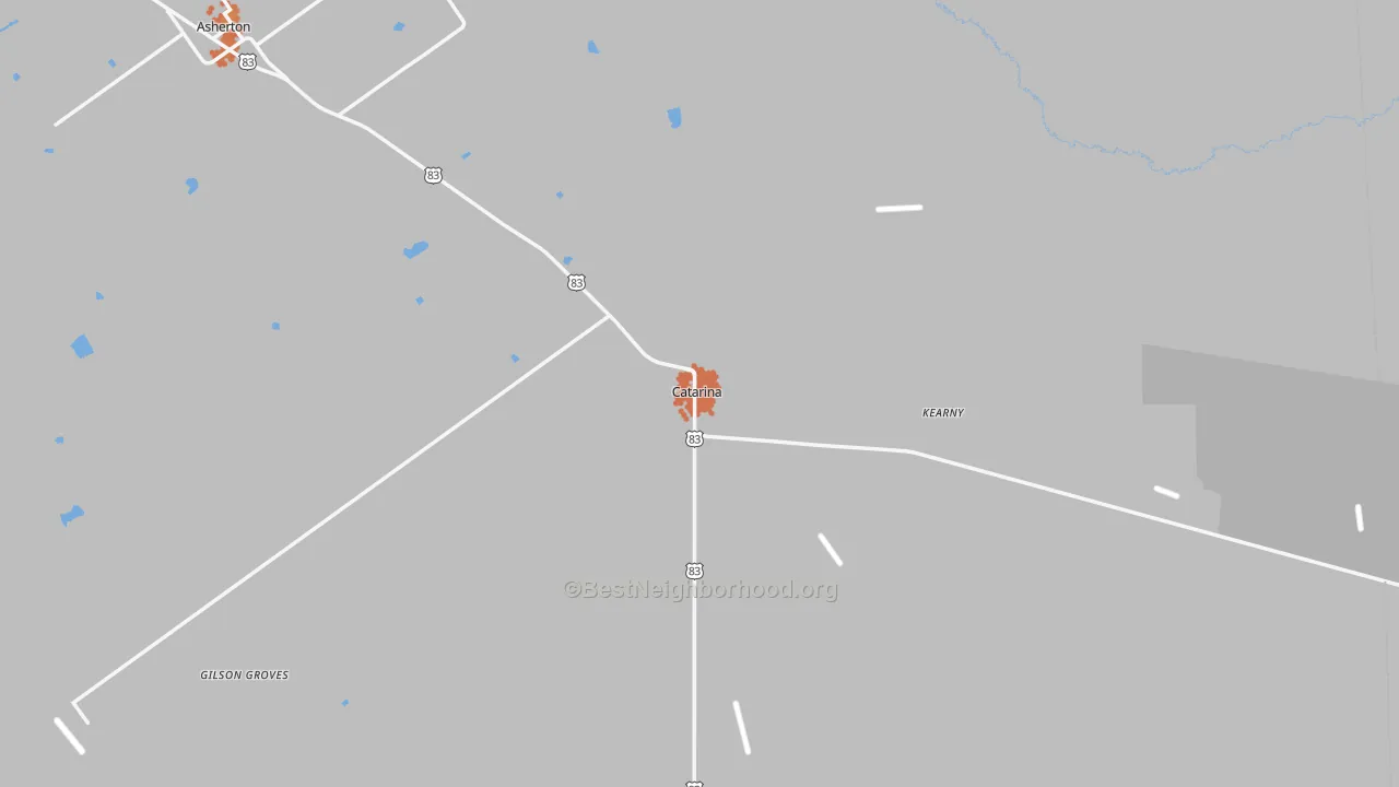 Bike Grade map of Catarina, TX