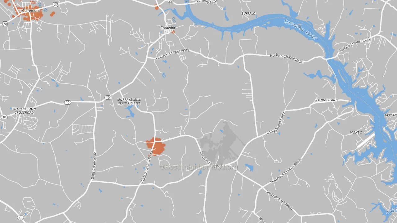 Bike Grade map of Catawba, NC