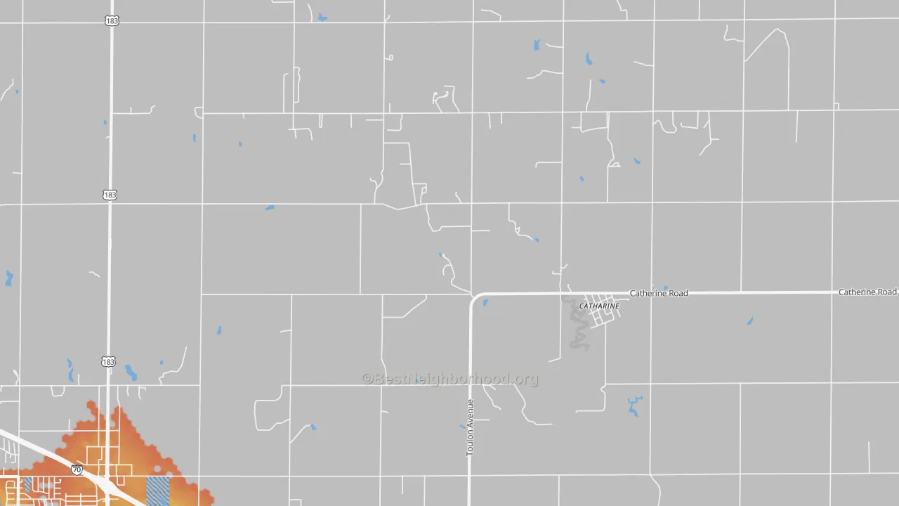 Bike Grade map of Catharine, KS