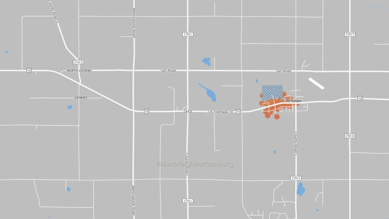 Bike Grade map of Cato, WI