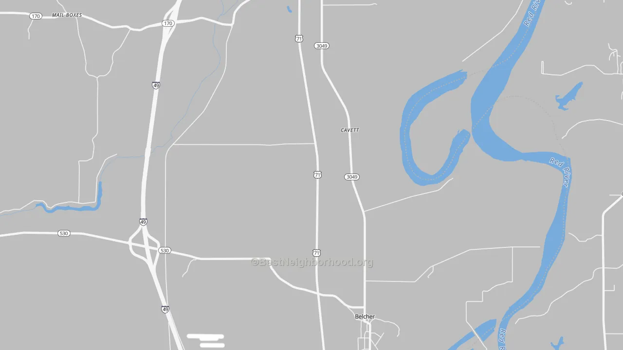 Bike Grade map of Cavett, LA