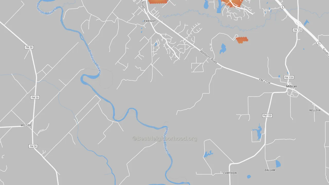 Bike Grade map of Cawthon, TX