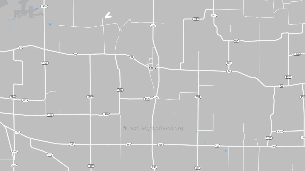 Bike Grade map of Cayce, KY