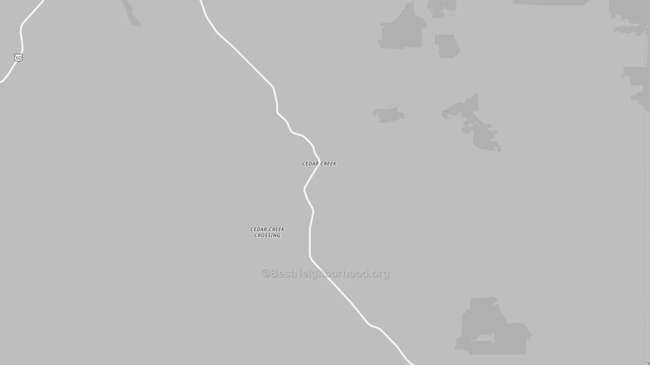Bike Grade map of Cedar Creek, AZ