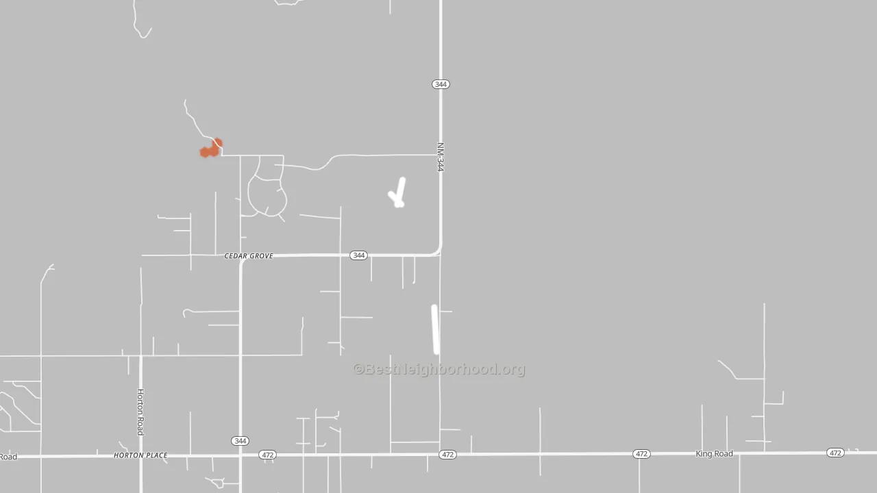 Bike Grade map of Cedar Grove, NM