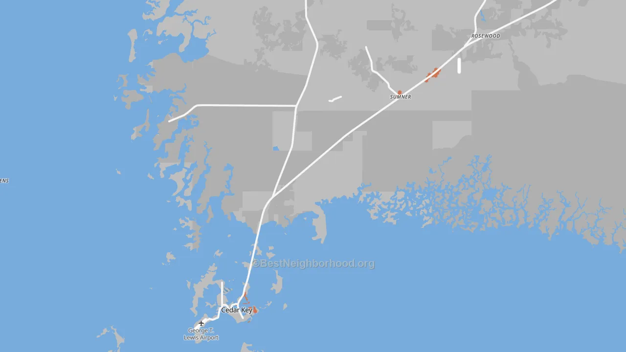 Bike Grade map of Cedar Key, FL
