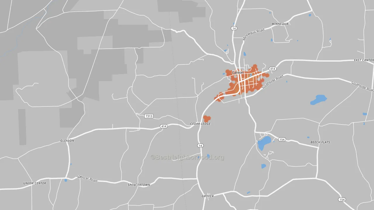 Bike Grade map of Cedar Ledge, PA