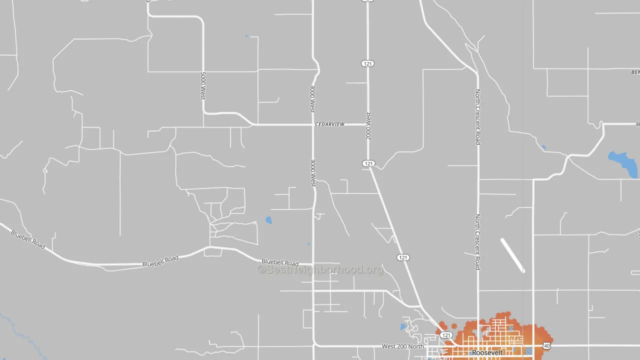 Bike Grade map of Cedarview, UT